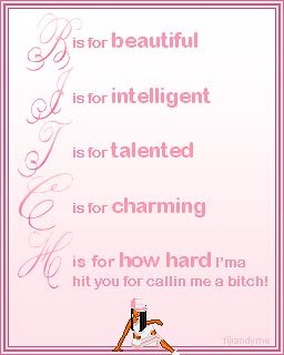 MySpace bitch Comments